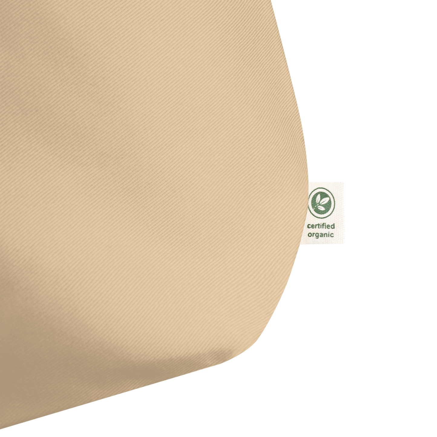 No Labelling Embroidered Large Organic Cotton Tote Bag