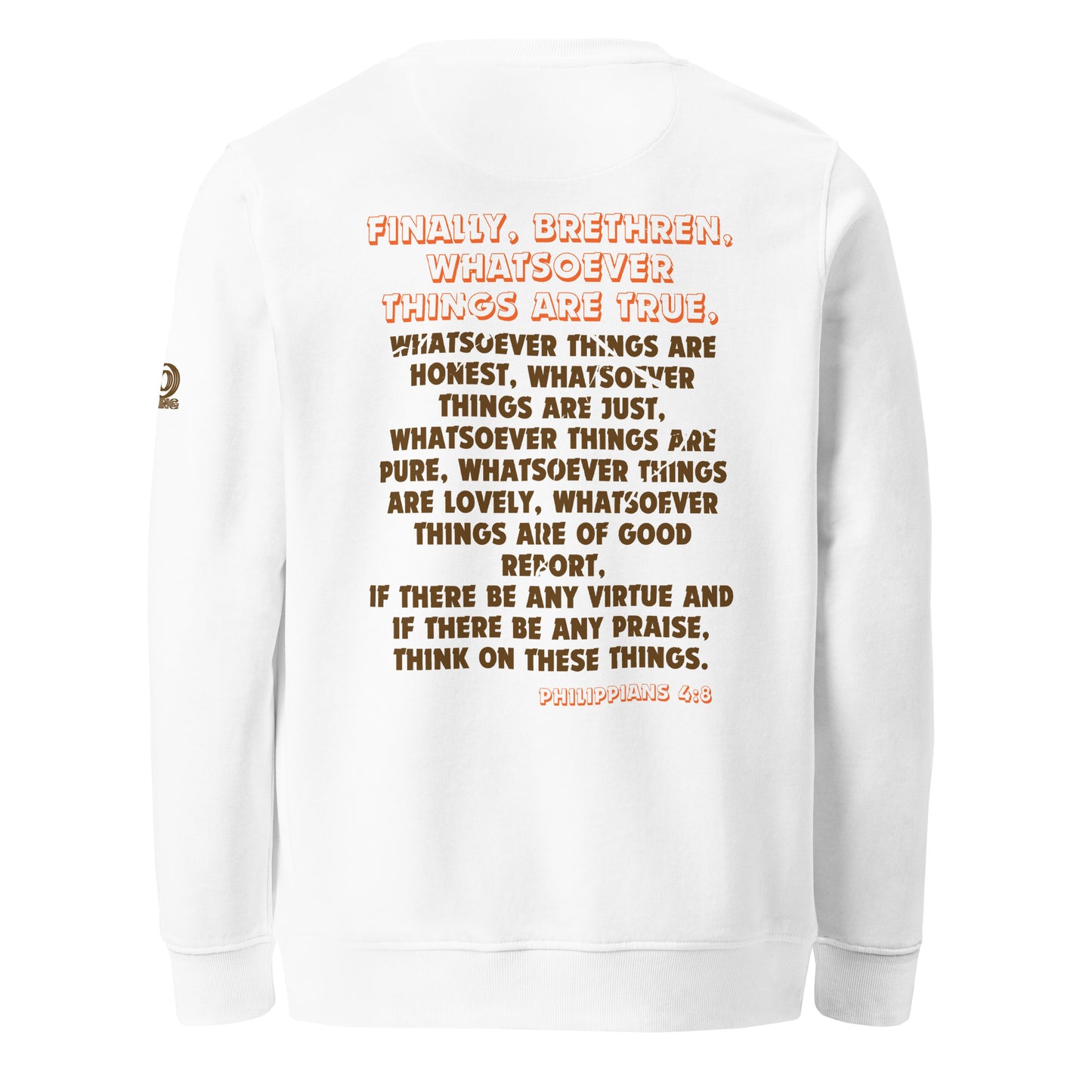 No Labelling Christian Sweatshirt - Philippians 4:8 Bible Verse, Like and Subscribe to Truth