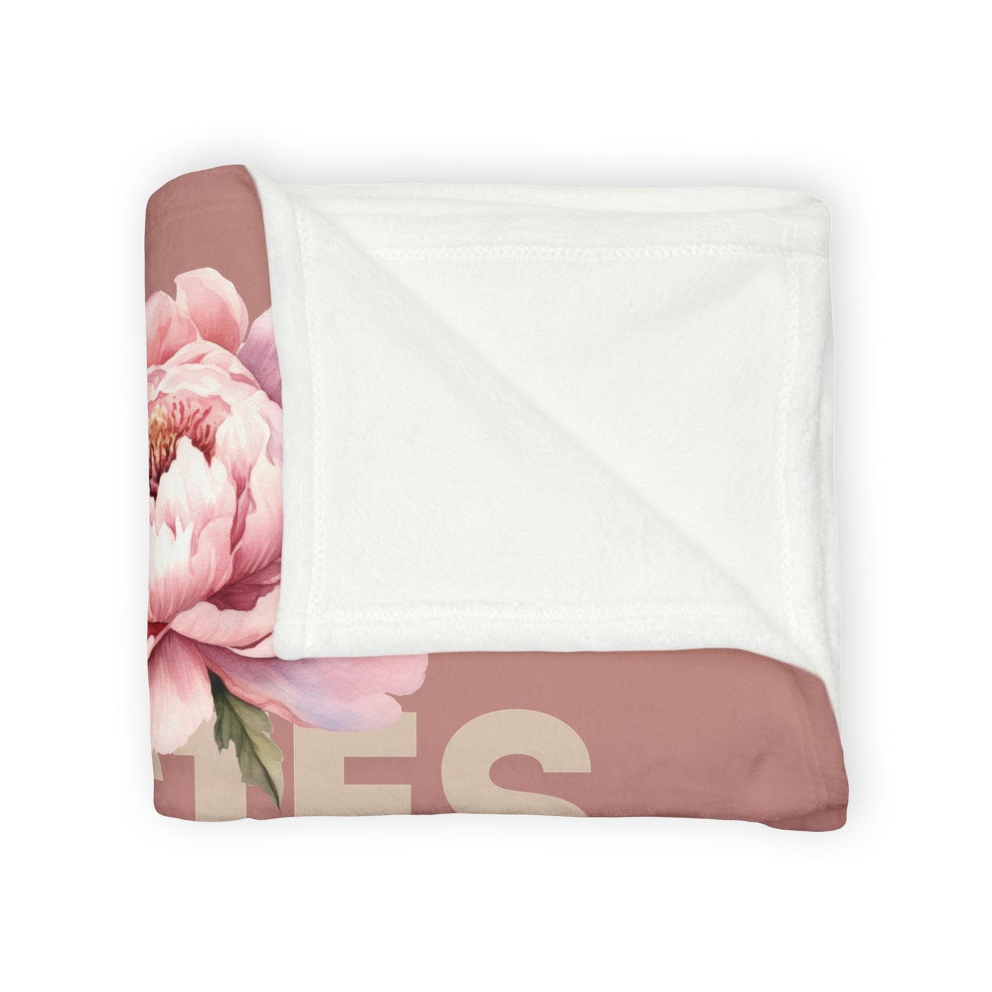 Bible Quote Blanket, Soft Polyester Blanket, His Mercies Are New, Rose