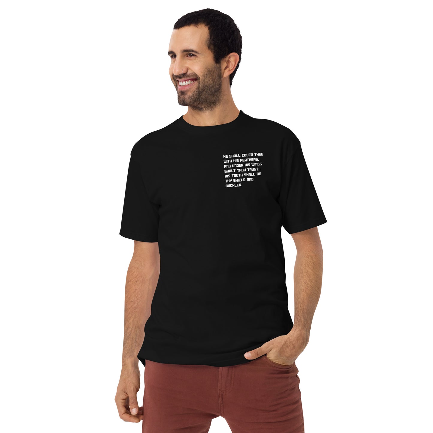 Psalm 91 T-Shirt Men's - 'He Who Dwells In The Secret Place' - Premium Heavyweight Christian Shirt