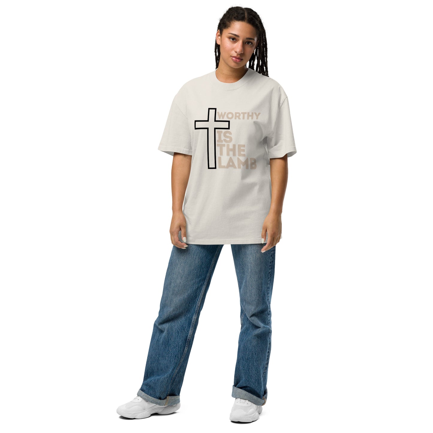 Bible Quote T-Shirt, Oversized faded t-shirt