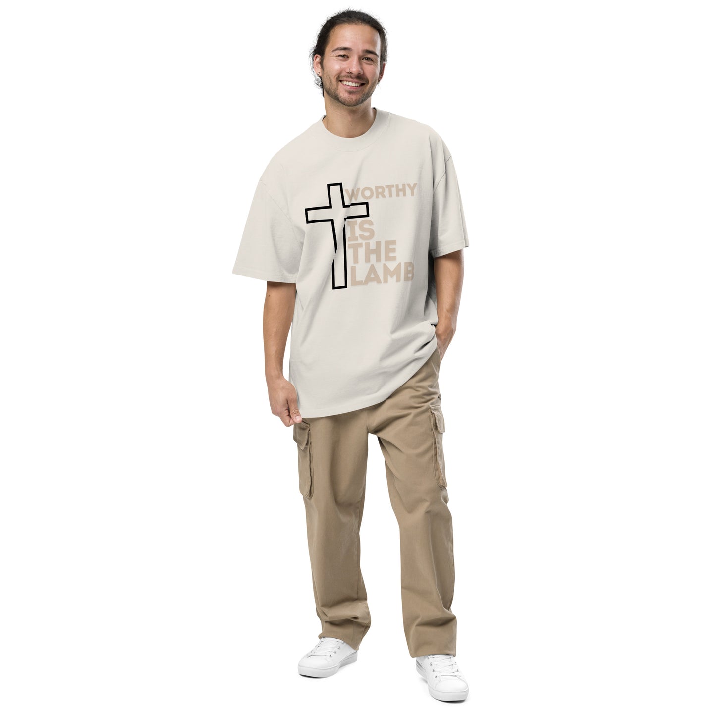 Bible Quote T-Shirt, Oversized faded t-shirt