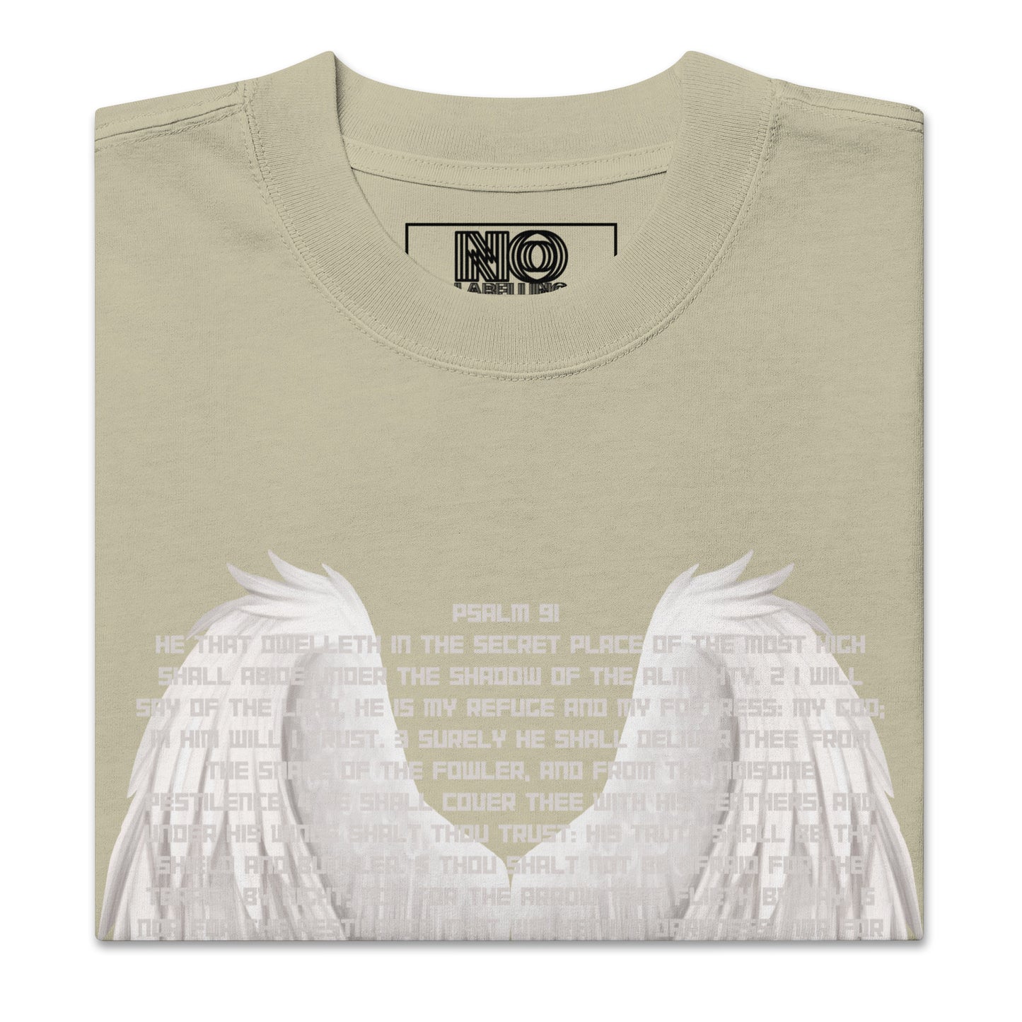 Psalm 91 T-Shirt - 'He Who Dwells In The Secret Place' - Bible Verse T-Shirt for Protection - Oversize T-shirt