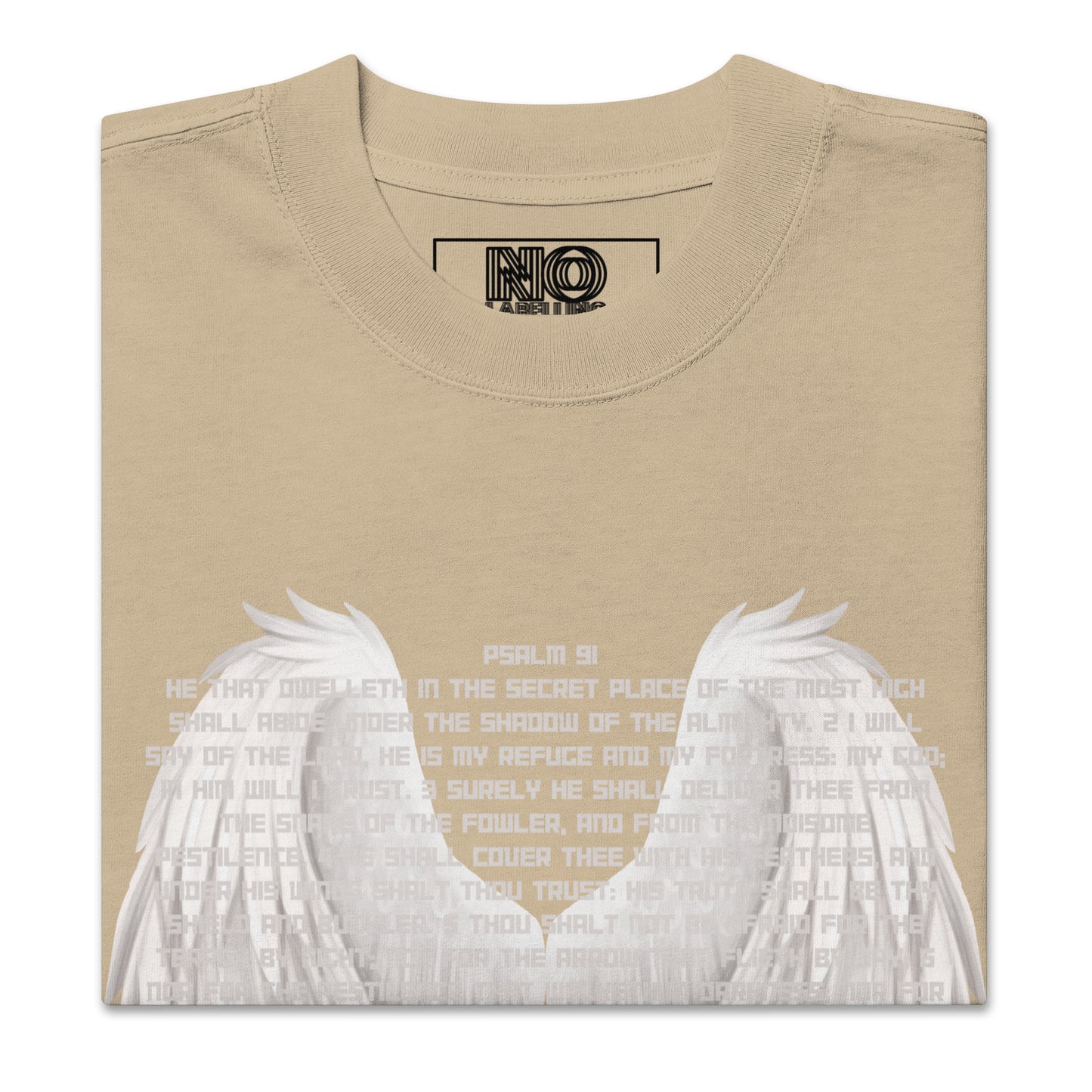 Psalm 91 T-Shirt - 'He Who Dwells In The Secret Place' - Bible Verse T-Shirt for Protection - Oversize T-shirt