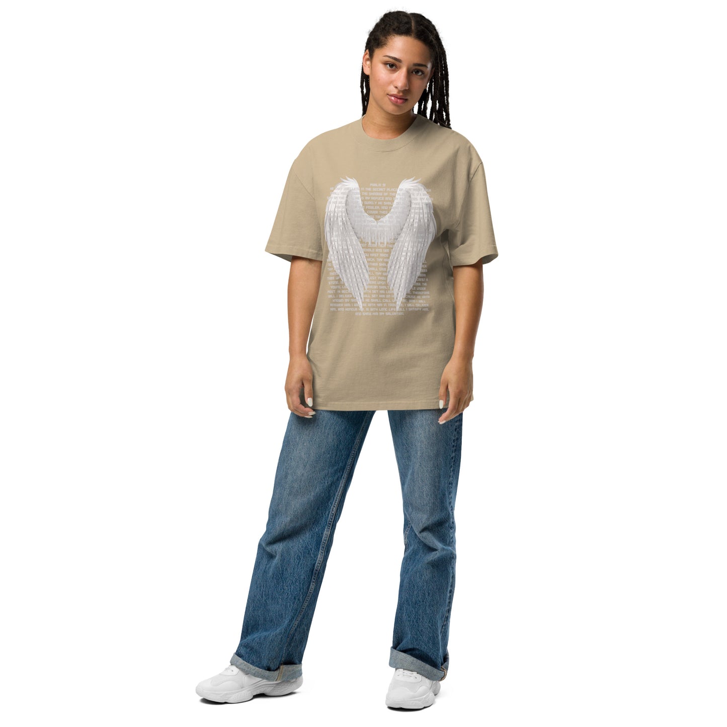 Psalm 91 T-Shirt - 'He Who Dwells In The Secret Place' - Bible Verse T-Shirt for Protection - Oversize T-shirt
