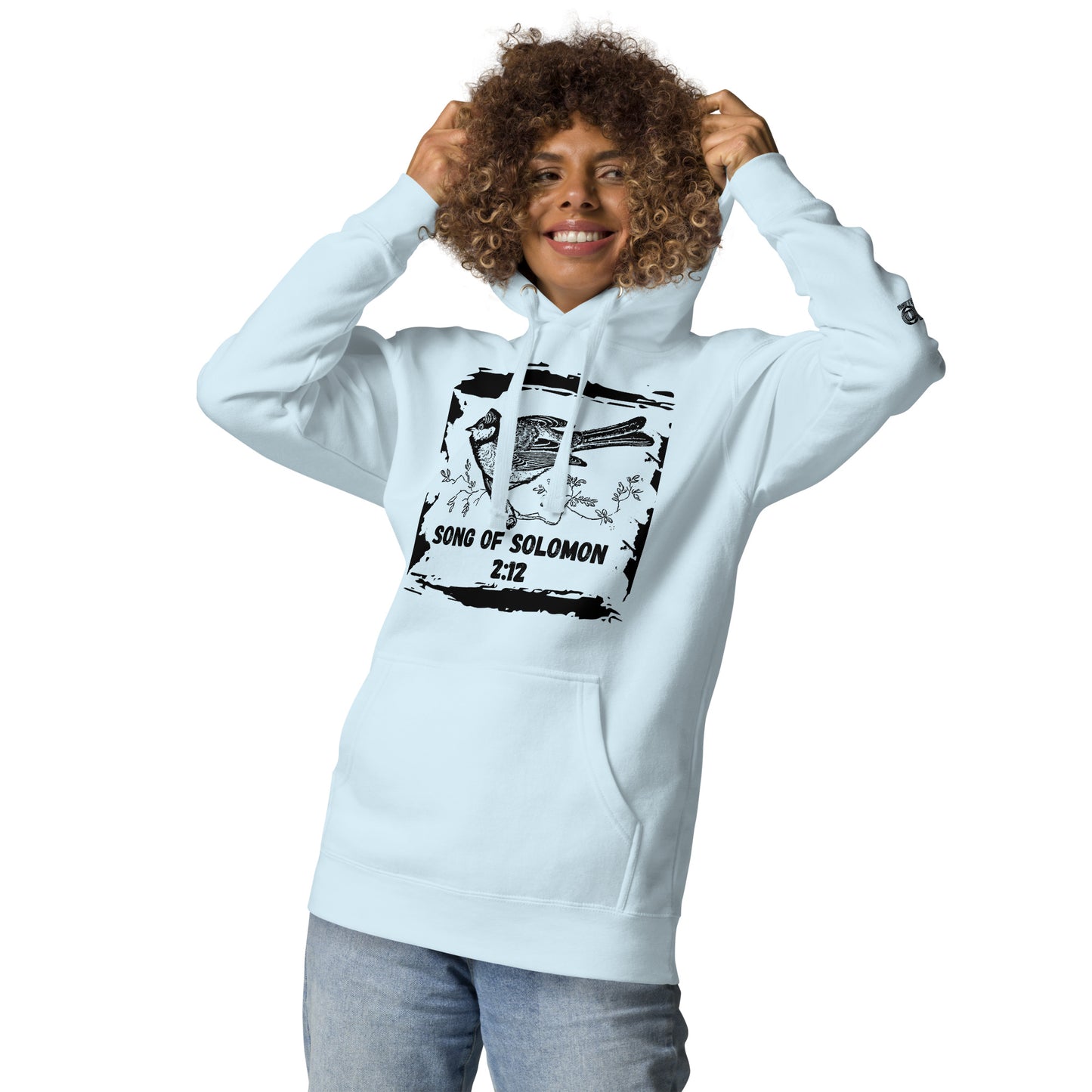Christian Hoodie with Bible Verse – Song of Solomon 2:12 – Faith-Based Unisex Hoodie in White, Grey, Sky Blue, Dusty Rose