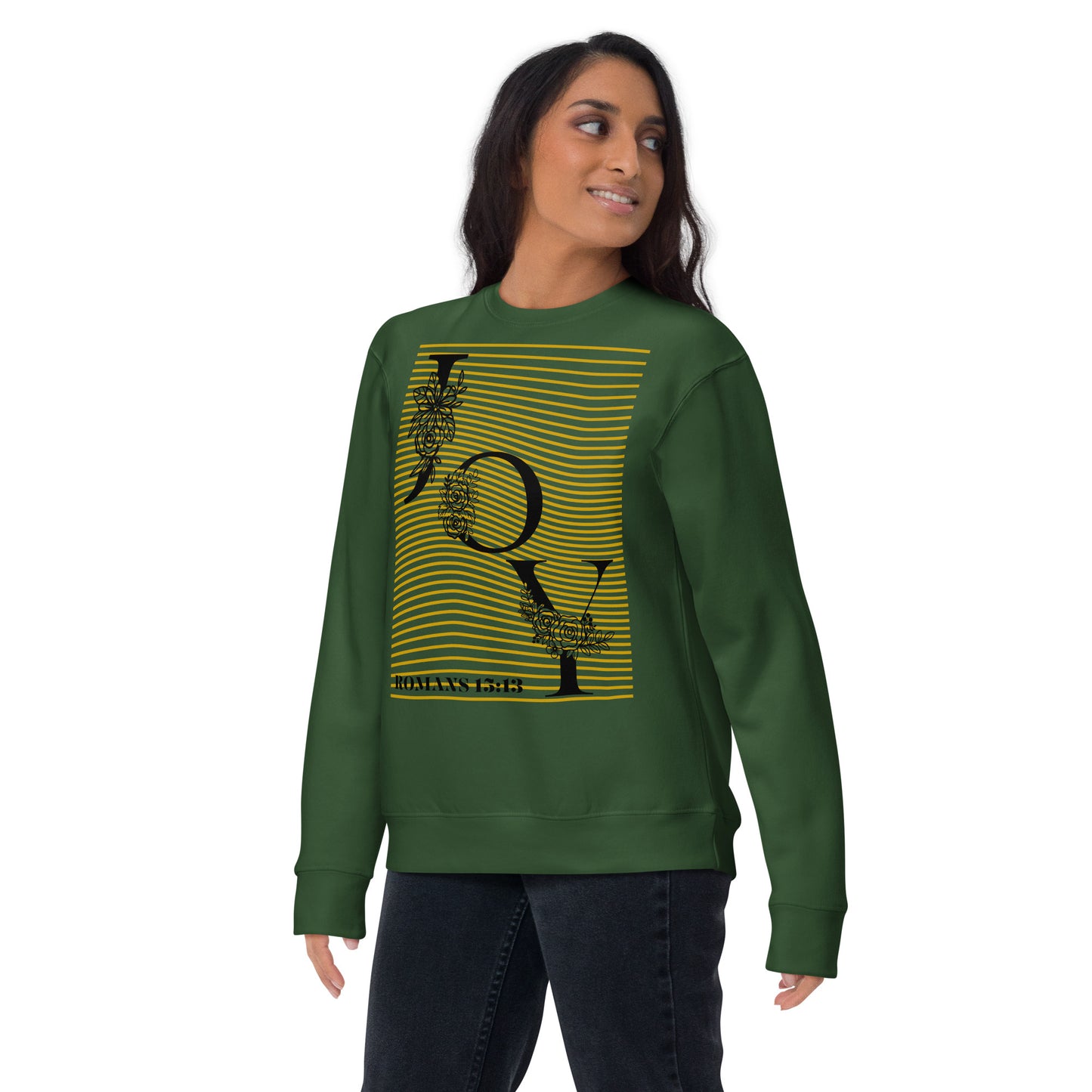 Joy Christian Sweatshirt Romans 15:13 - 'May The God of Hope Fill You With Joy' - Premium Unisex Faith Sweatshirt