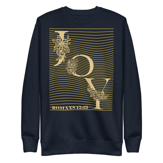 Joy Christian Sweatshirt Romans 15:13 - Hope & Peace Design - Premium Unisex Faith Sweatshirt