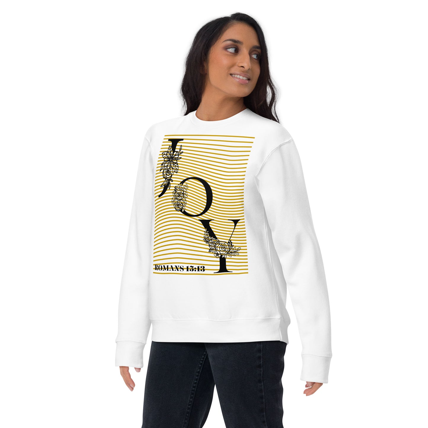 Joy Christian Sweatshirt Romans 15:13 - 'May The God of Hope Fill You With Joy' - Premium Unisex Faith Sweatshirt