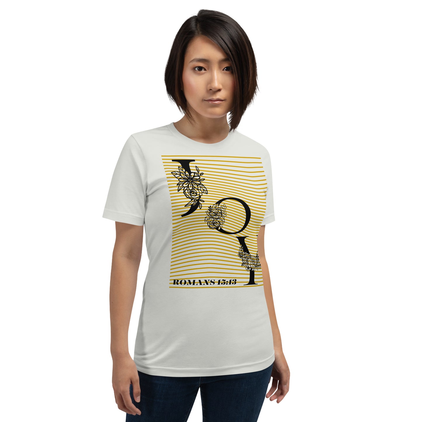Romans 15:13 Joy T-Shirt - 'May The God of Hope Fill You With Joy' - Unisex Christian T-Shirt for Celebration