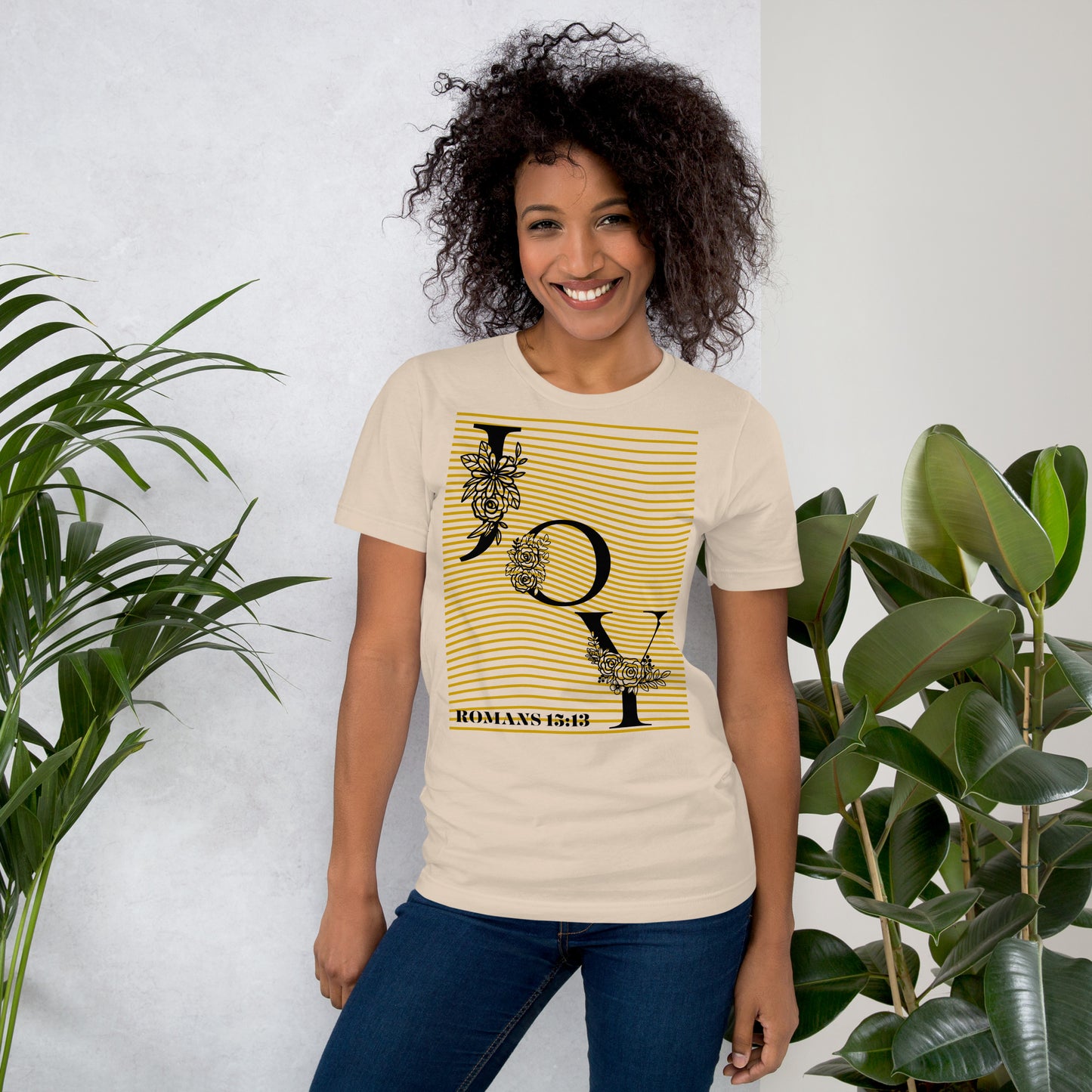 Romans 15:13 Joy T-Shirt - 'May The God of Hope Fill You With Joy' - Unisex Christian T-Shirt for Celebration
