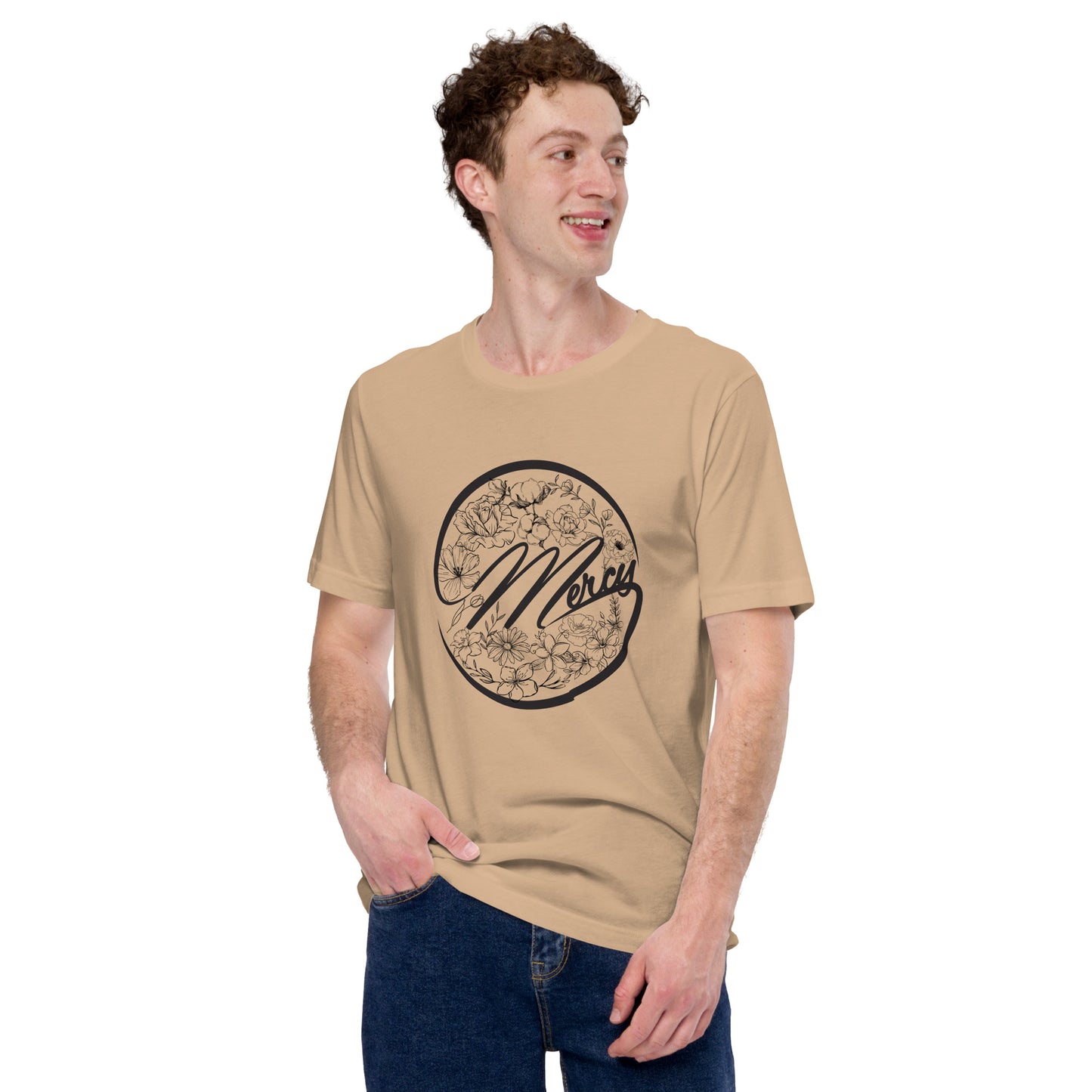 Mercy Unisex T-shirt - Choose from Tan or White