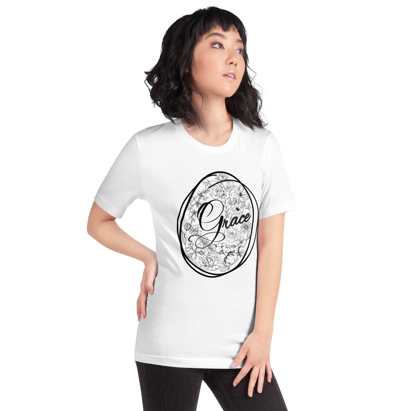 Grace Unisex T-shirt - Choose from Tan, White or Pink