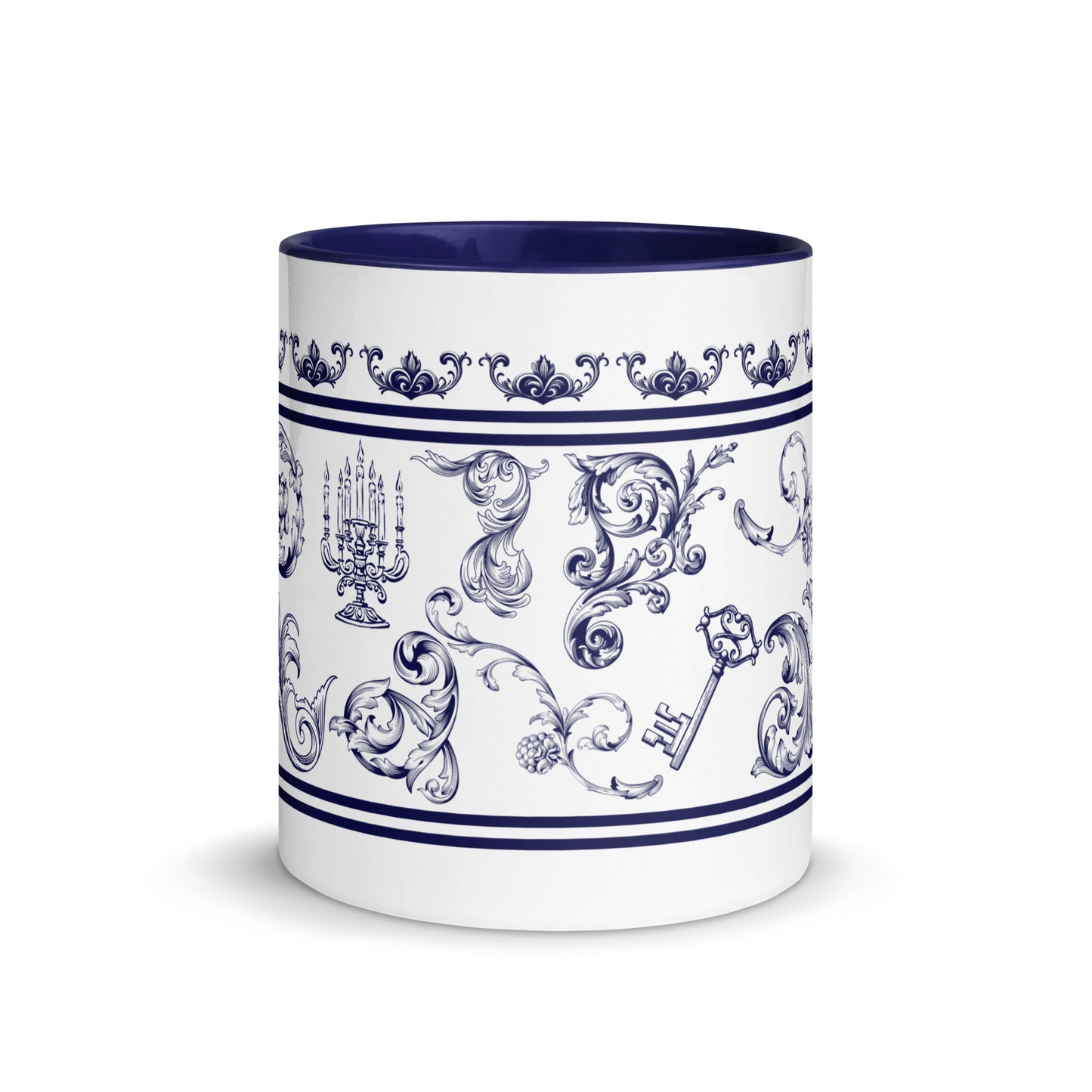 Scripture Mug Inspired By The Book Of Revelation, Navy Color Inside