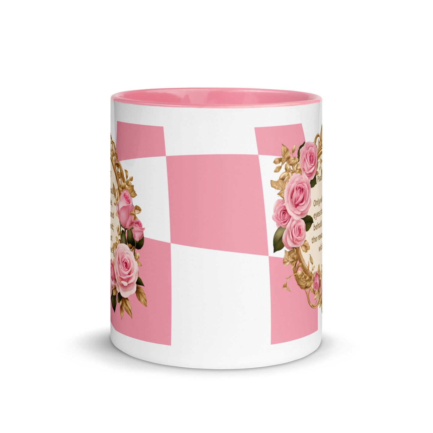 Psalm 91:8 Christian Coffee Mug – Reward of the Wicked Scripture Mug in Pink